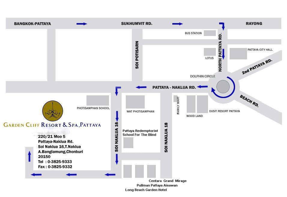 Garden Cliff Pattaya - Map